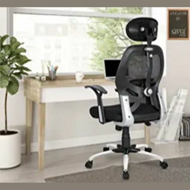 Savya Home® APEX Chairs™ Apollo Chrome Base HIGH Back Office CHAIR2 : Amazon.in: Home & Kitchen