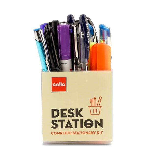 Cello Desk Station | 23 Stationery items & 1 pen stand